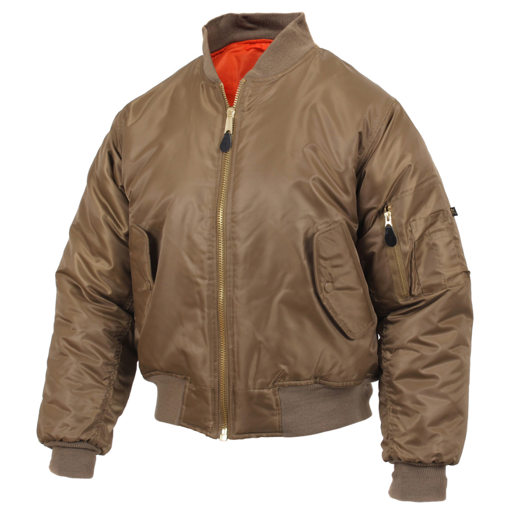 Rothco MA-1 Flight Jacket (Coyote Brown) | All Security Equipment Rothco MA-1 Flight Jacket (Coyote Brown) | All Security Equipment