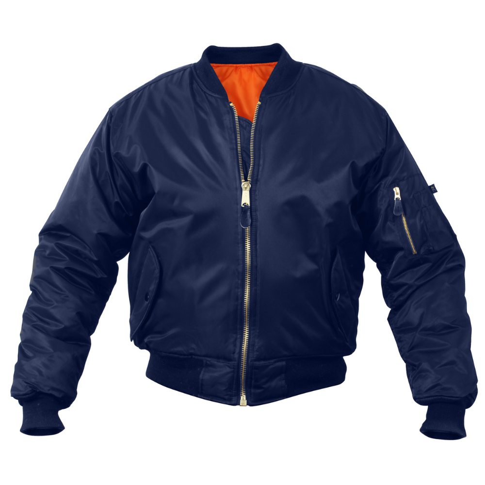 Rothco MA-1 Flight Jacket (Navy Blue) | All Security Equipment Rothco MA-1 Flight Jacket (Navy Blue) | All Security Equipment