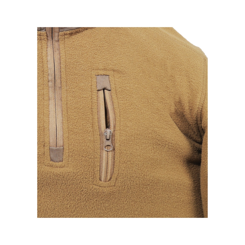 Rothco Quarter Zip Fleece Pullover (Coyote Brown) - 7