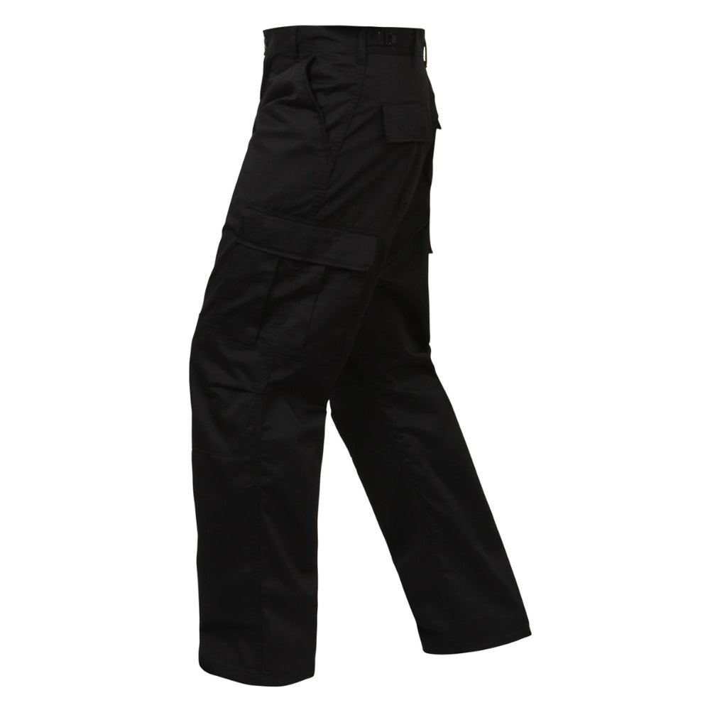 Rothco Relaxed Fit Zipper Fly BDU Pants (Black) - 2