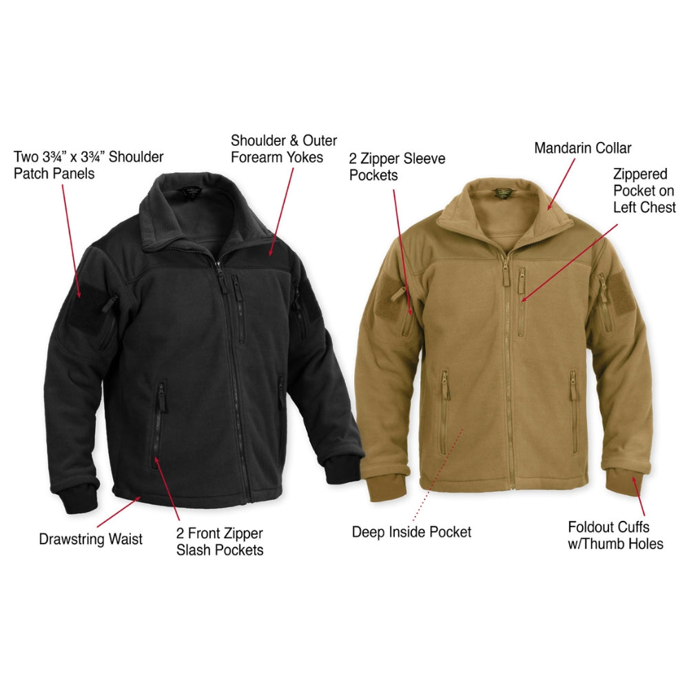 Rothco Spec Ops Tactical Fleece Jacket (Coyote Brown) - 4