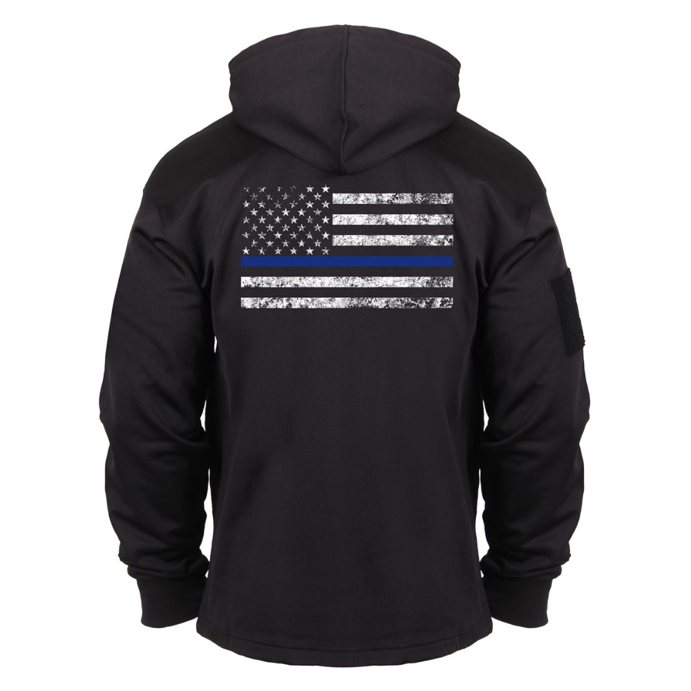 Rothco Thin Blue Line Concealed Carry Hoodie (Black) - 3