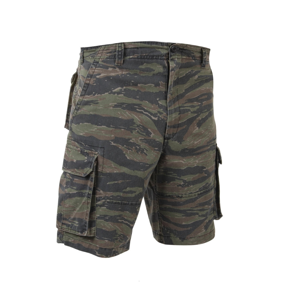 Rothco Vintage Camo Paratrooper Cargo Shorts (Tiger Stripe Camo)