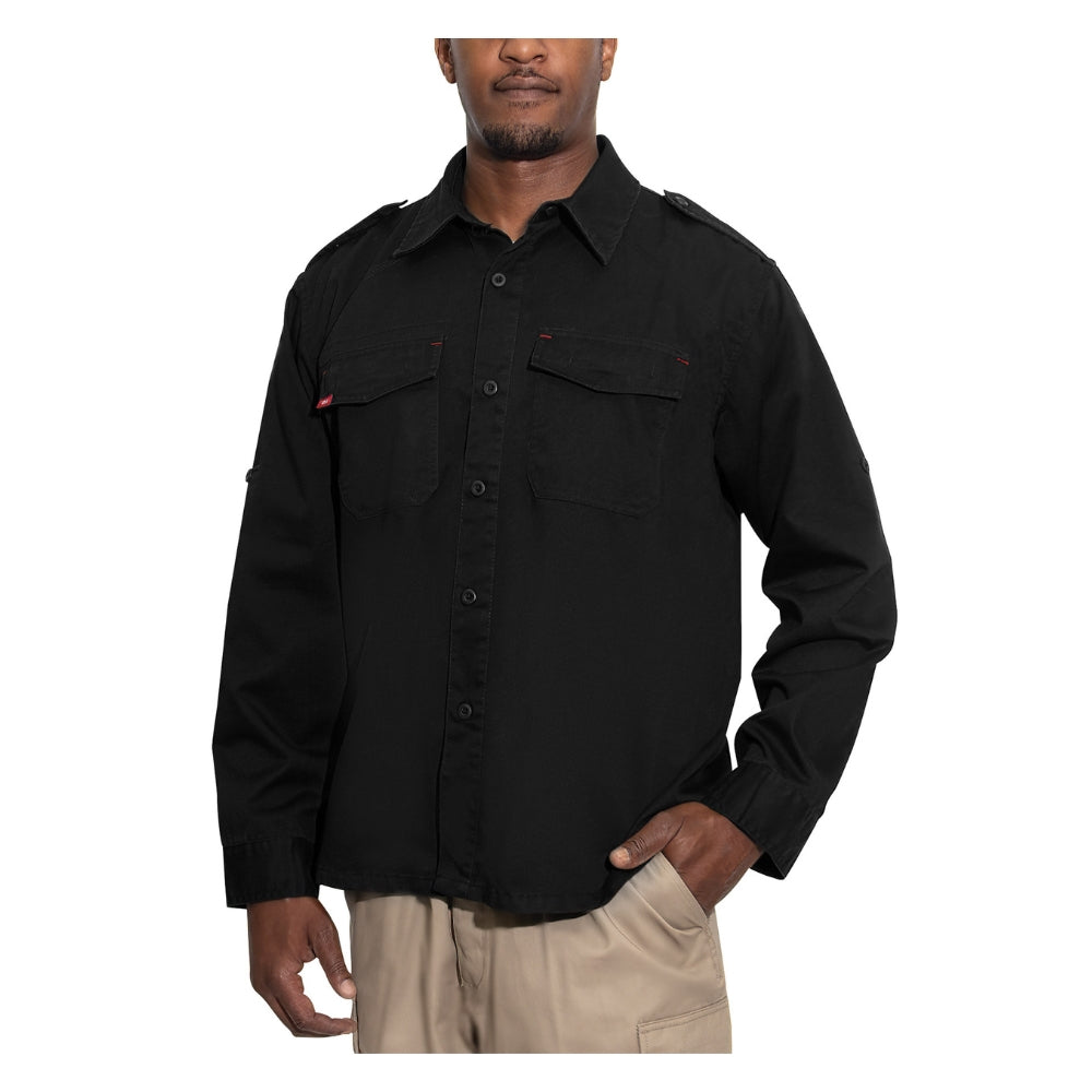 Rothco Vintage Fatigue Shirts (Black) | All Security Equipment - 1