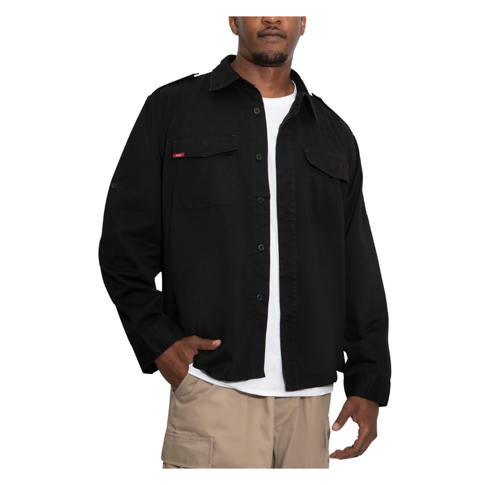 Rothco Vintage Fatigue Shirts (Black) | All Security Equipment - 3
