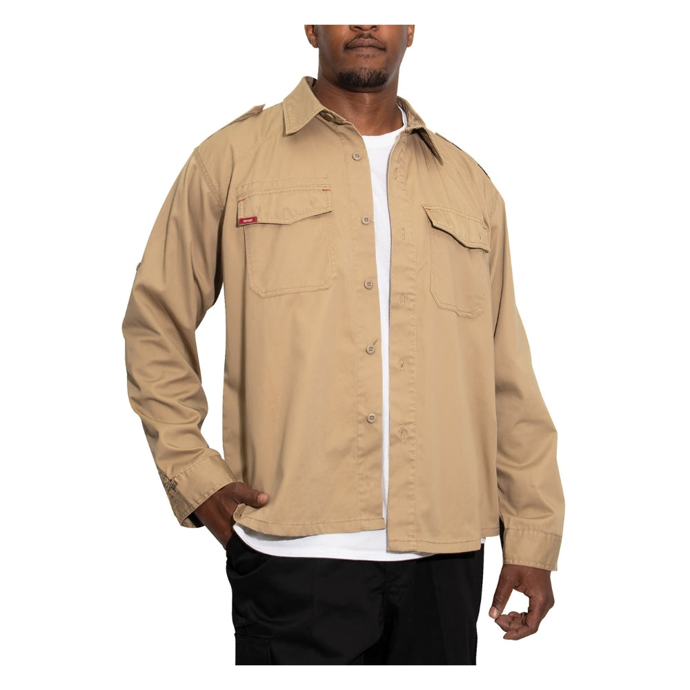 Rothco Vintage Fatigue Shirts (Khaki) | All Security Equipment - 3