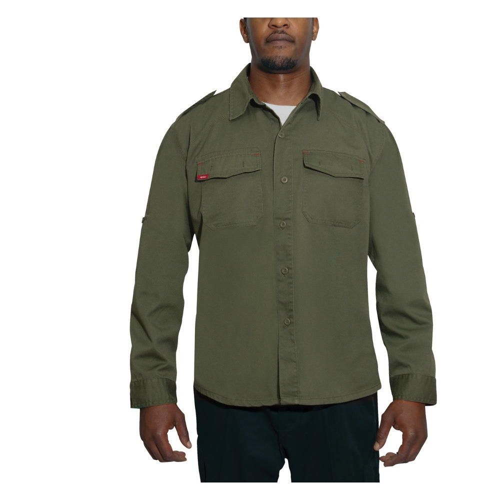 Rothco Vintage Fatigue Shirts (Olive Drab) | All Security Equipment - 2
