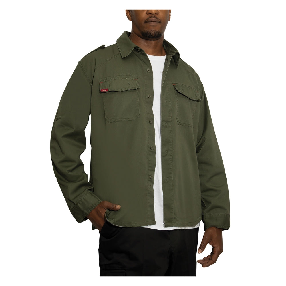 Rothco Vintage Fatigue Shirts (Olive Drab) | All Security Equipment - 4