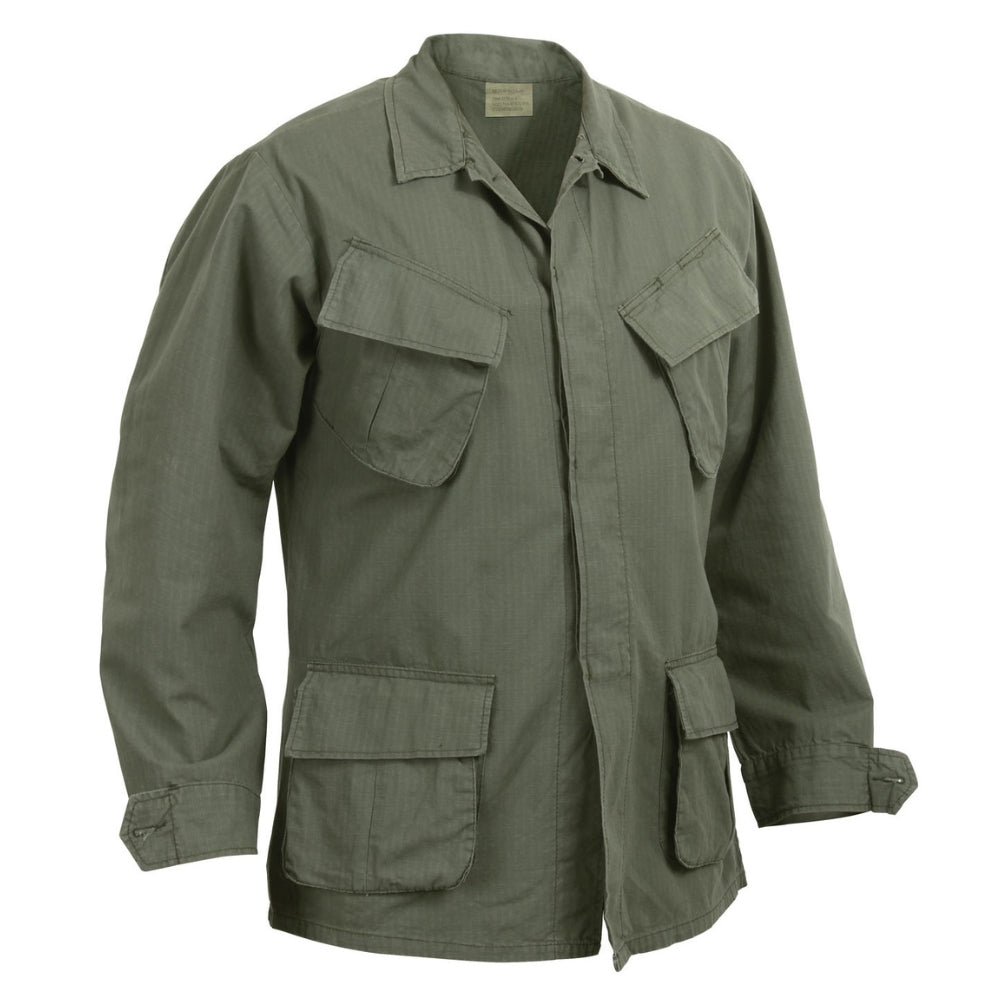 Rothco Vintage Vietnam Fatigue Shirt Rip-Stop (Olive Drab) - 1