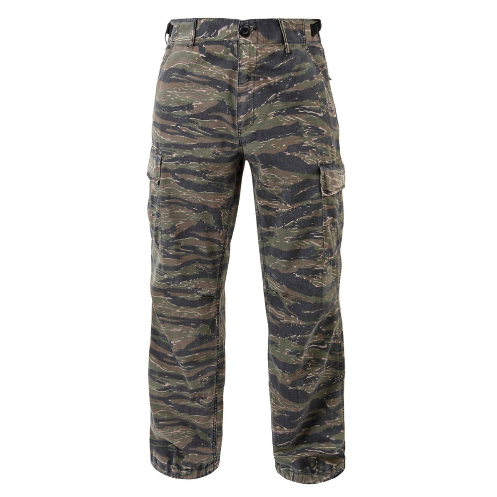 Rothco Vintage Vietnam Rip-Stop Fatigue Pants (Tiger Stripe Camo) - 1