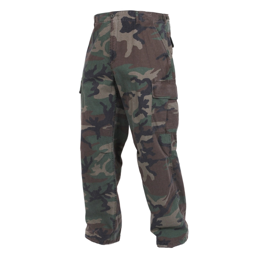 Rothco Vintage Vietnam Rip-Stop Fatigue Pants (Woodland Camo) - 2