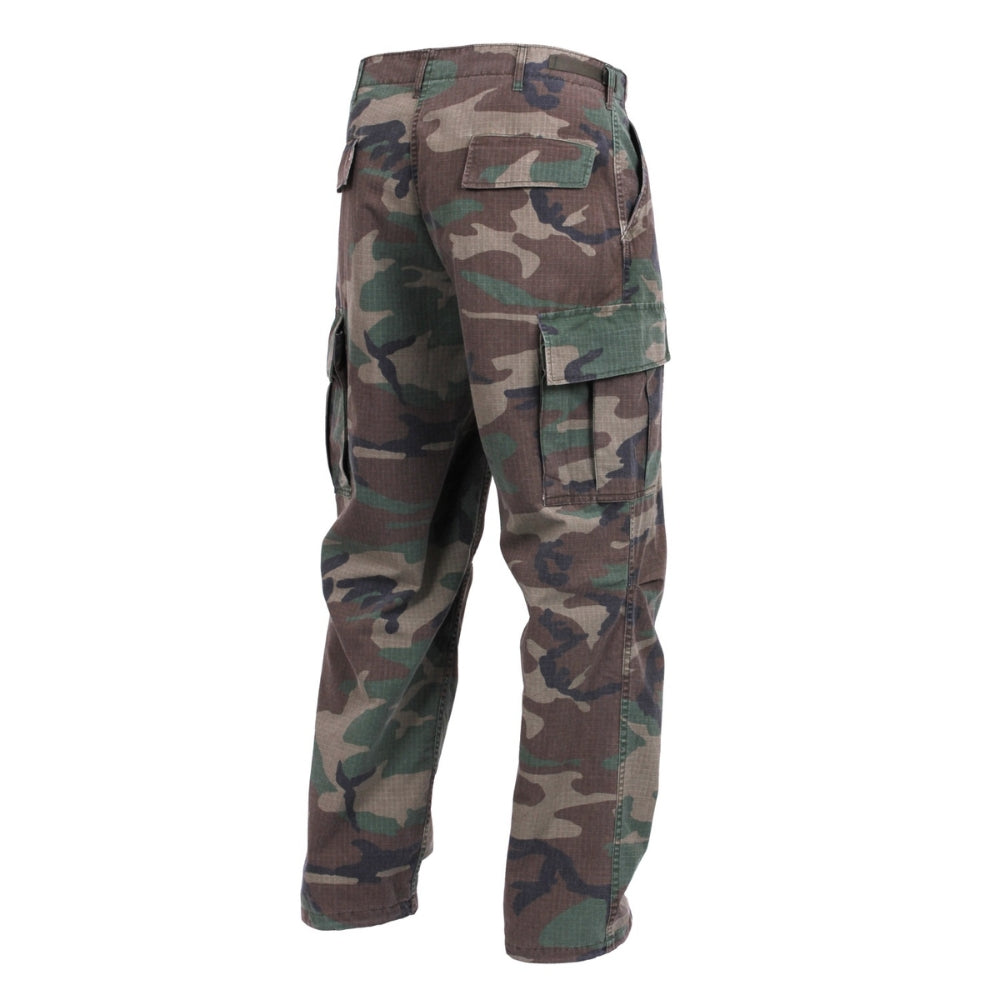 Rothco Vintage Vietnam Rip-Stop Fatigue Pants (Woodland Camo) - 3