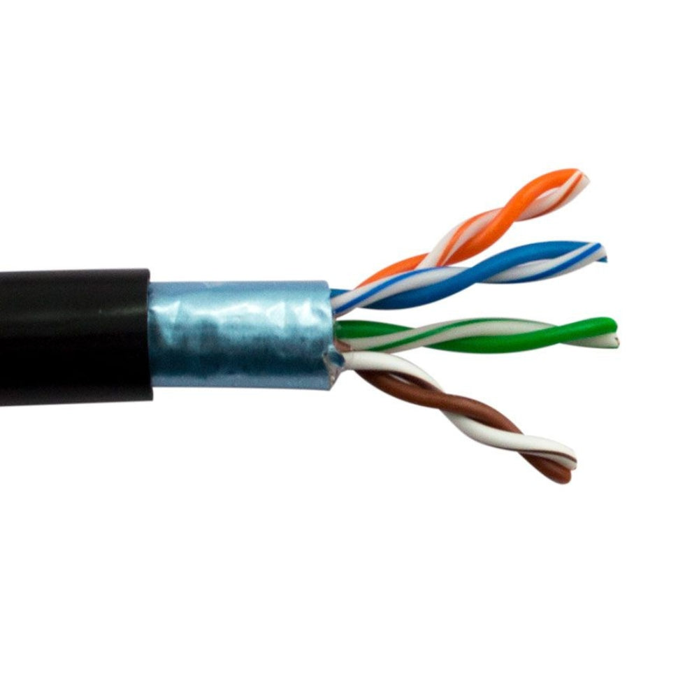 SCP CAT5E Shielded Cable PVC Black (1000 ft. Box) CAT5E-SH-BK