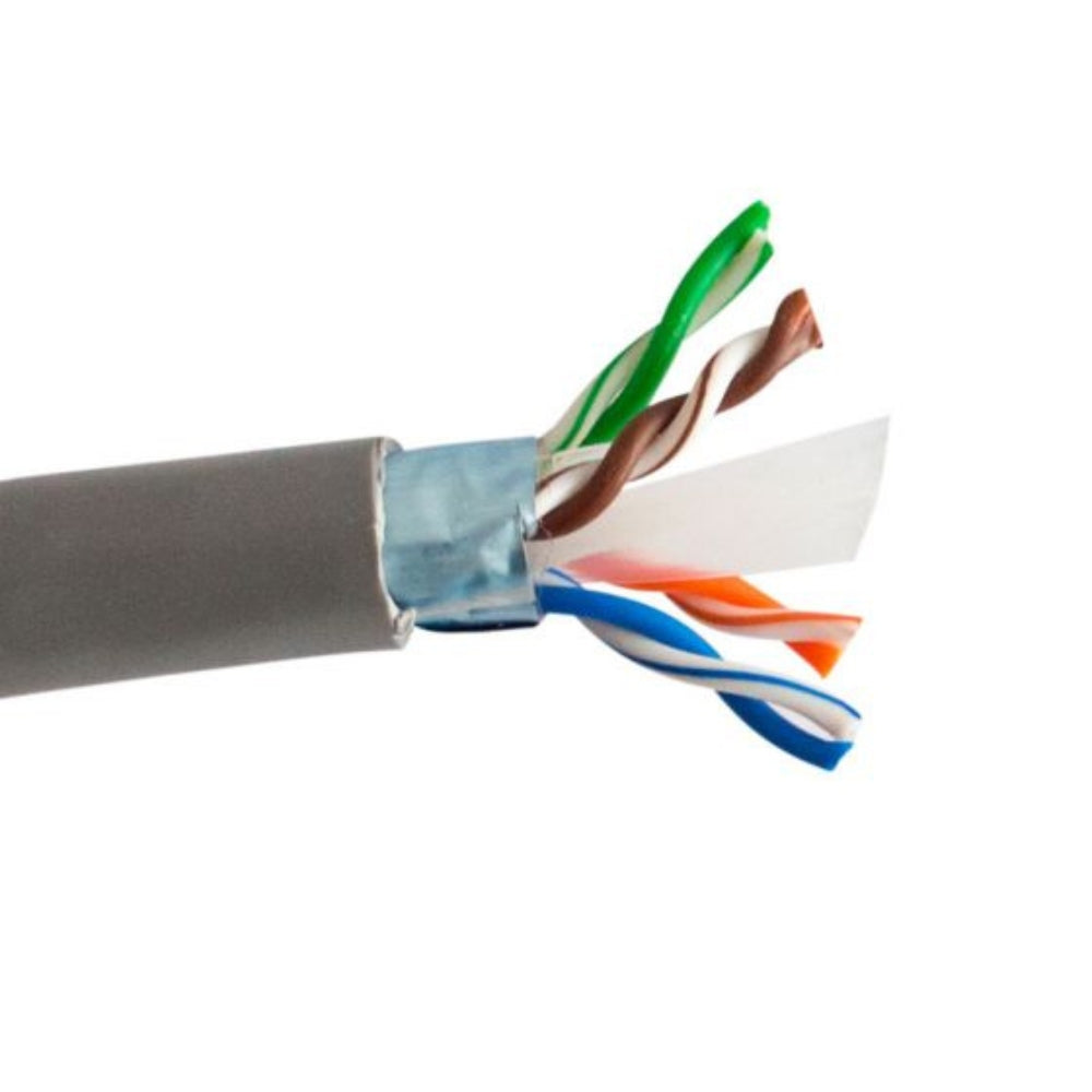 SCP CAT6 Shielded F/UTP Cable PVC Gray (1000 ft. Spool) CAT6SH-GY