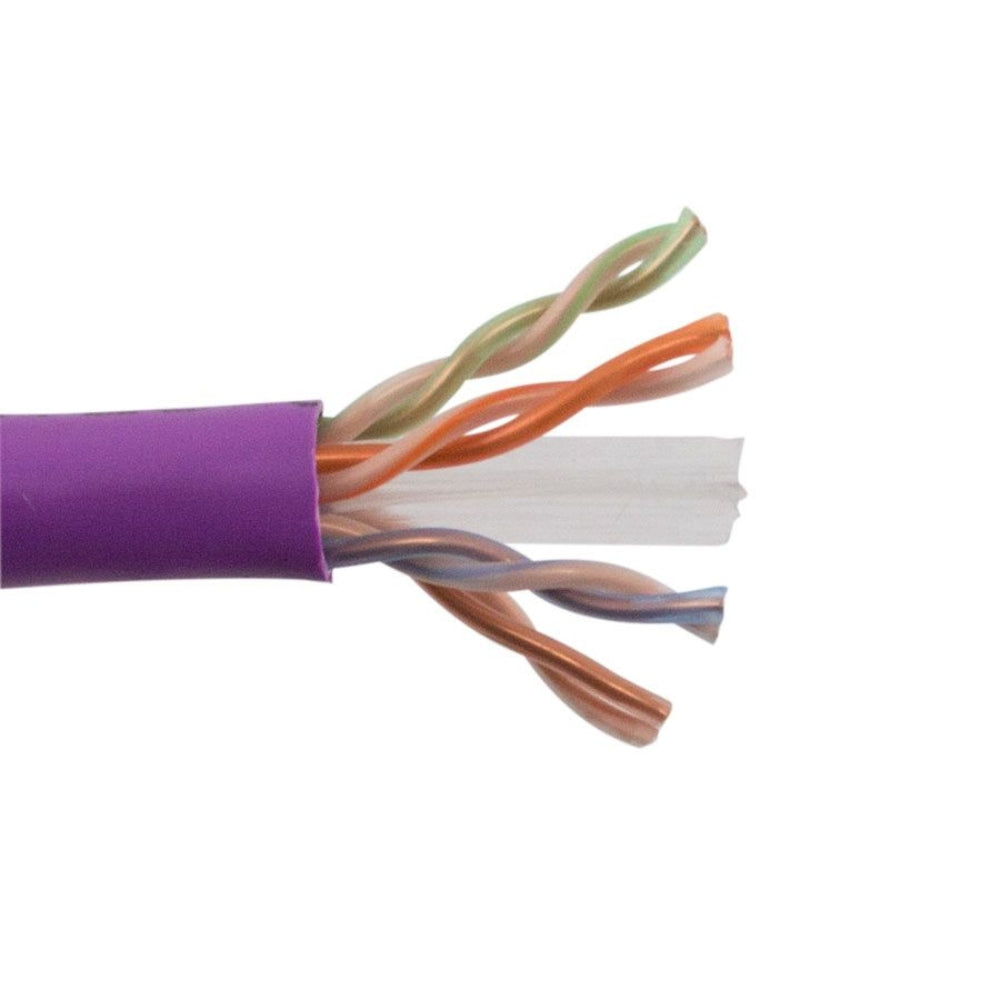 SCP CAT6 Unshielded Plenum Purple 1000 ft. Reel in Box CAT6-P-PUR