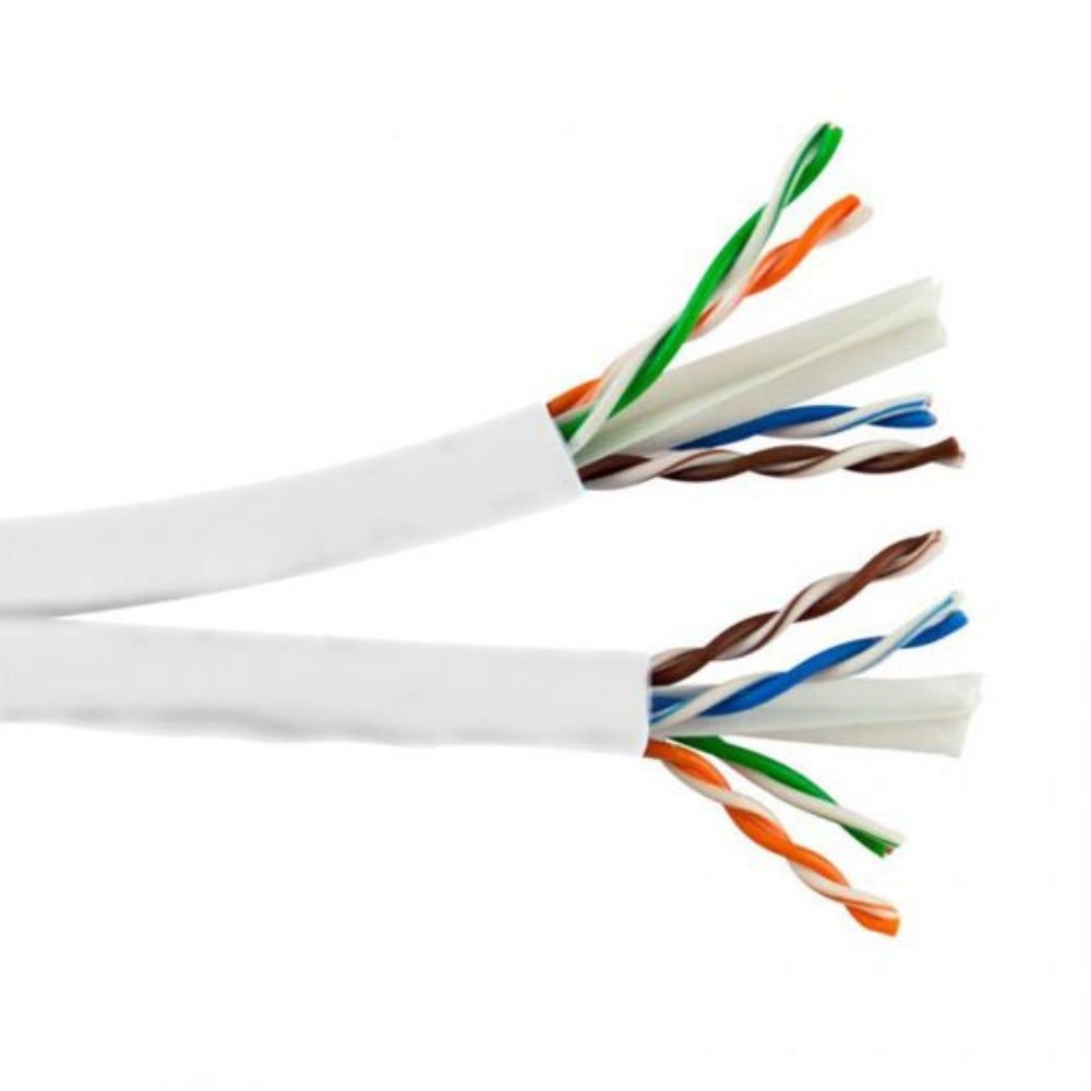 SCP CAT6 Unshielded Siamese Bonded Cable White 1000ft. Spool CAT6-S-WT