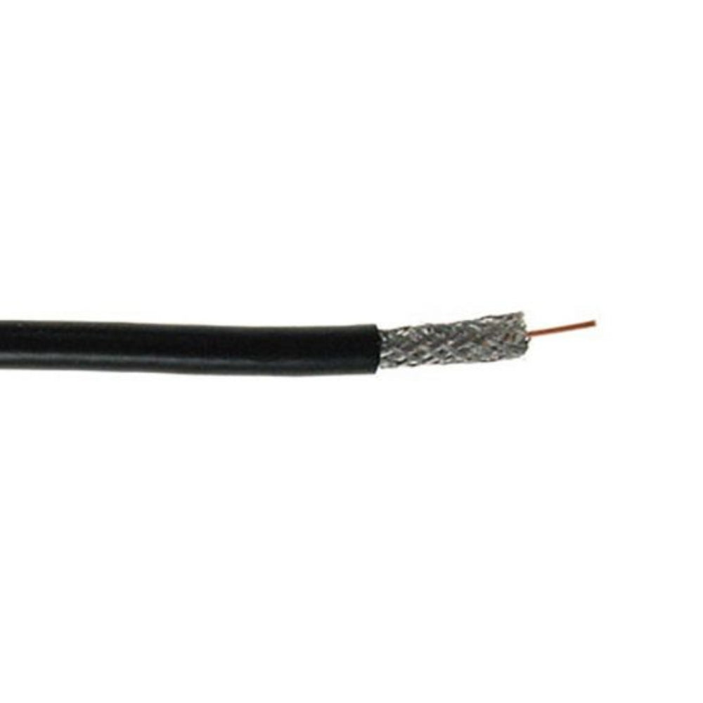 SCP Quad Shield Coaxial Direct Burial Cable Black 1000ft. RG6/UQ-DB