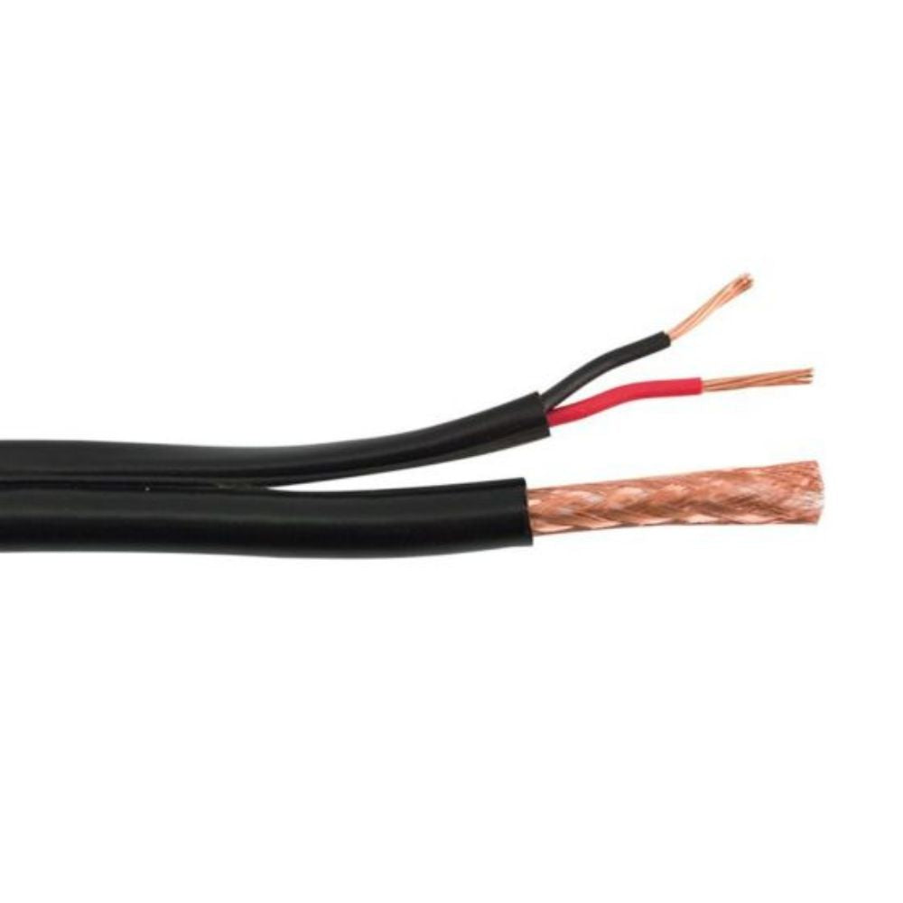 SCP RG59/U Siamese Coaxial FR-PVC Black 500 ft. RG59/U95-S-BK-5-RIB