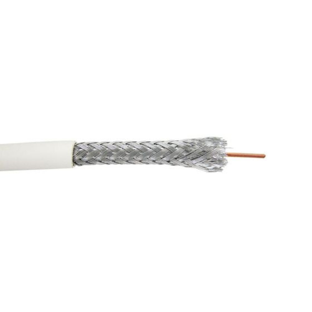 SCP RG6/U Dual Shield Coaxial Cable Plenum White 1000ft. Spool RG6/U-P