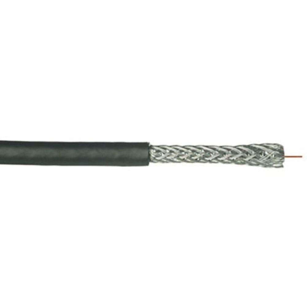 SCP RG6/U Dual Shield Coaxial Cable PVC Black 1000 ft. Box RG6/U-BC-BK