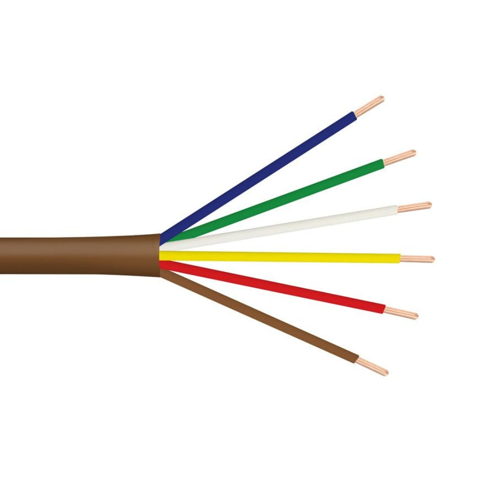 SCP Thermostat Cable UV-PVC Brown (250 ft. Spool) 18/6T