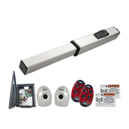 SEA Full Tank Single Hydraulic Swing Gate Opener Kit 106FTACSPW AC with Pre-wired Metal Enclosure and Accessories