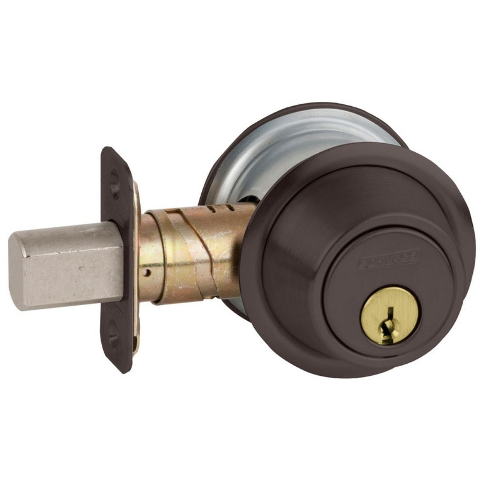 Schlage Grade 2 Single Cylinder Deadbolt Adjustable Backset B560P 613