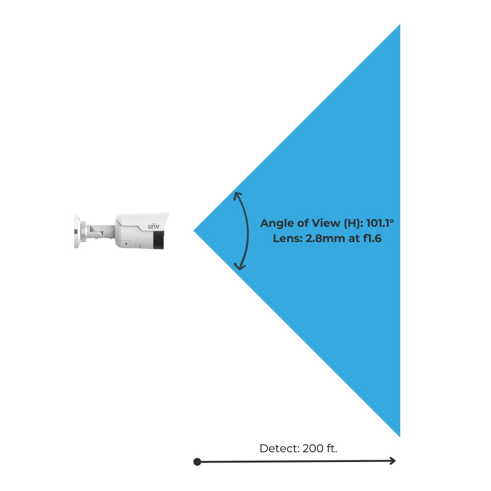 UNV 4MP HD Warning Fixed Bullet Network Camera IPC2124SB-ADF28KMC-I0