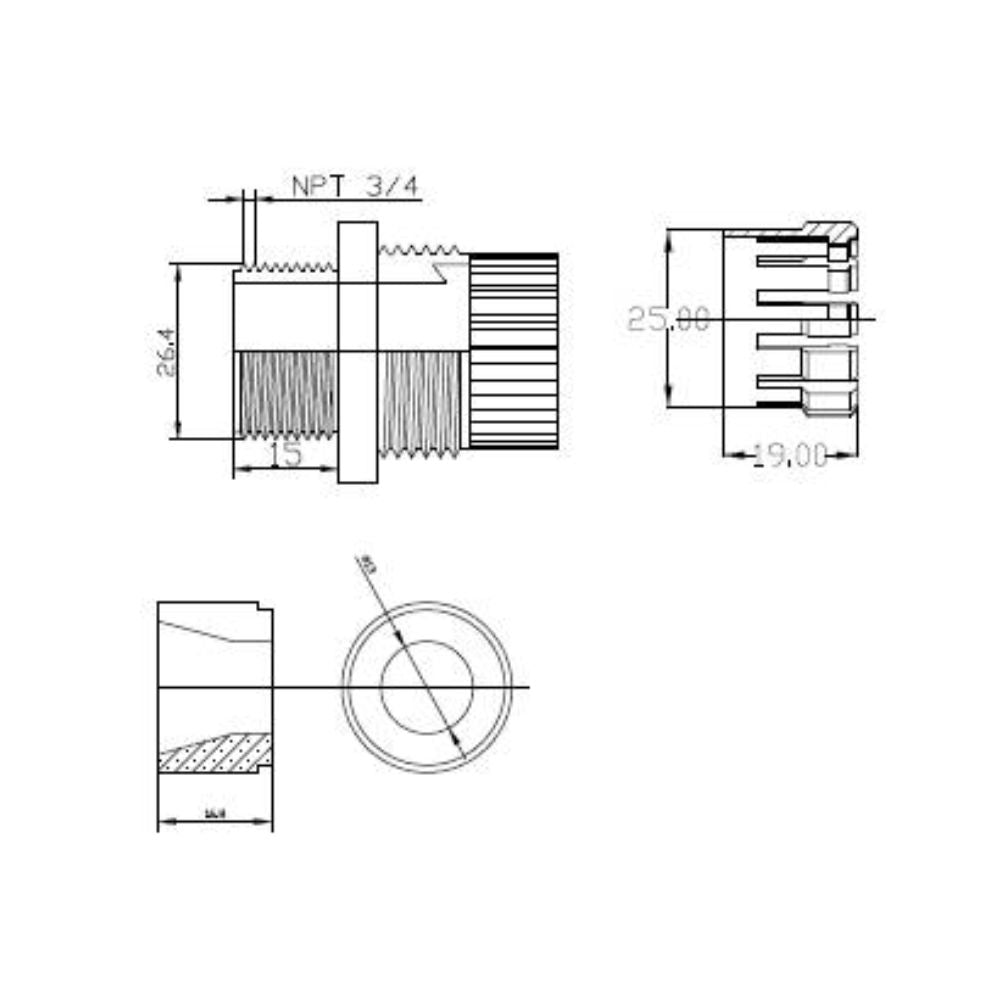 UNV NPT Plastic Waterproof Joint TR-A01-IN | All Security Equipment