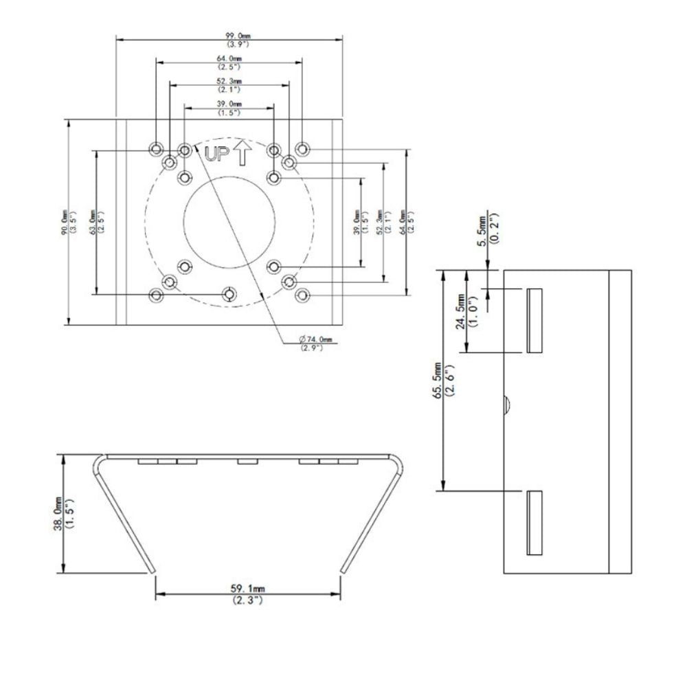 UNV Pole Mount Adapter TR-UP06-B-IN | All Security Equipment