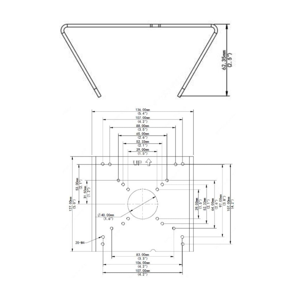 UNV Pole Mount Adapter TR-UP06-C-IN | All Security Equipment