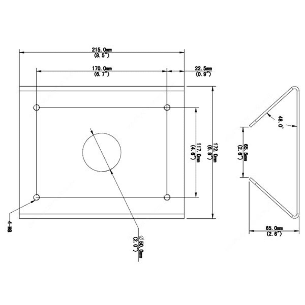 UNV Pole Mount Adapter TR-UP08-B-IN | All Security Equipment