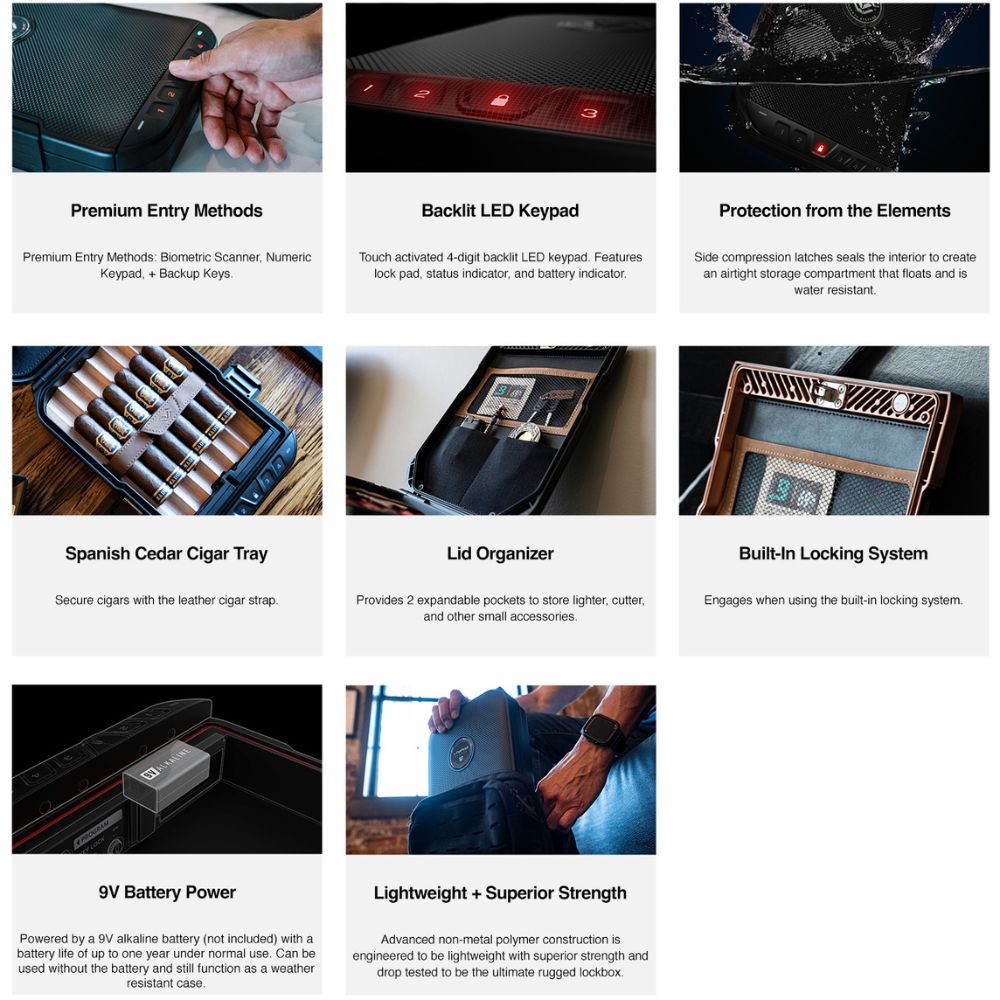 Vaultek Humidor 1.0 Antique Bronze LH10-AB | All Security Equipment