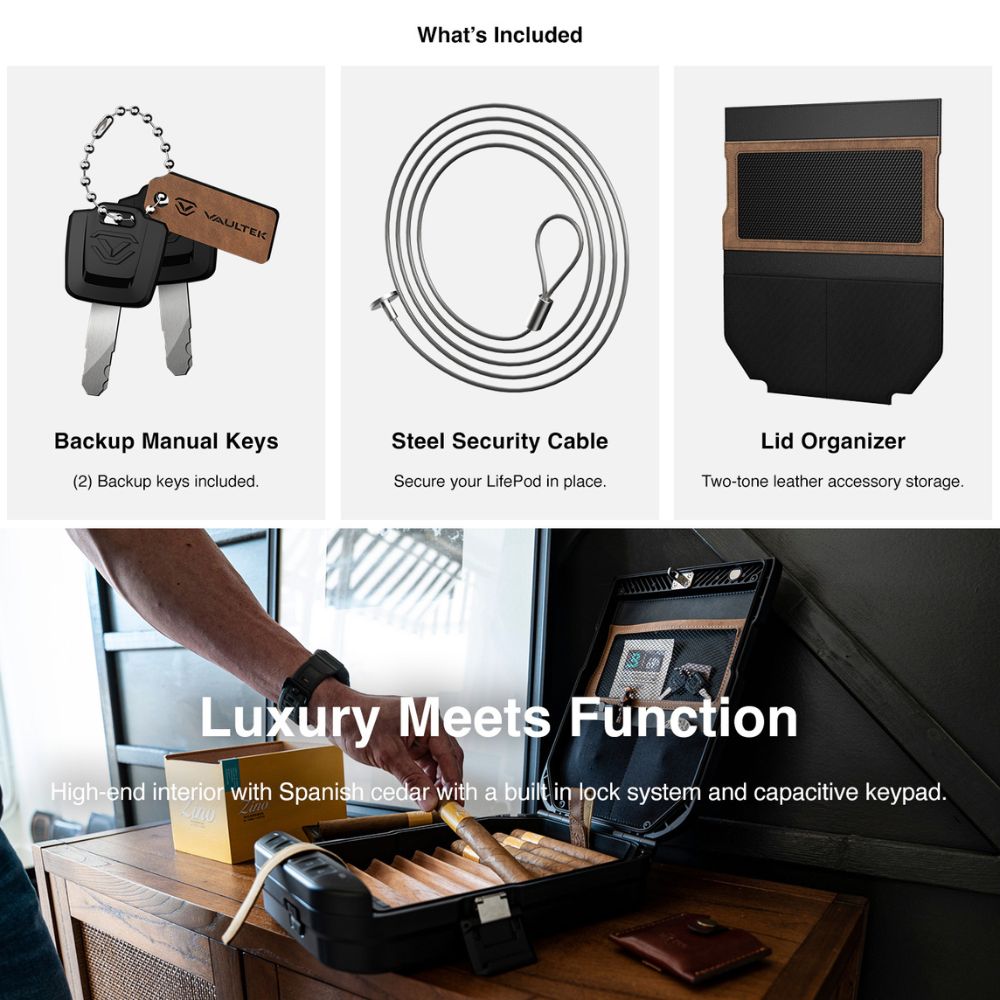 Vaultek Humidor 2.0 Black LH20-BK | All Security Equipment