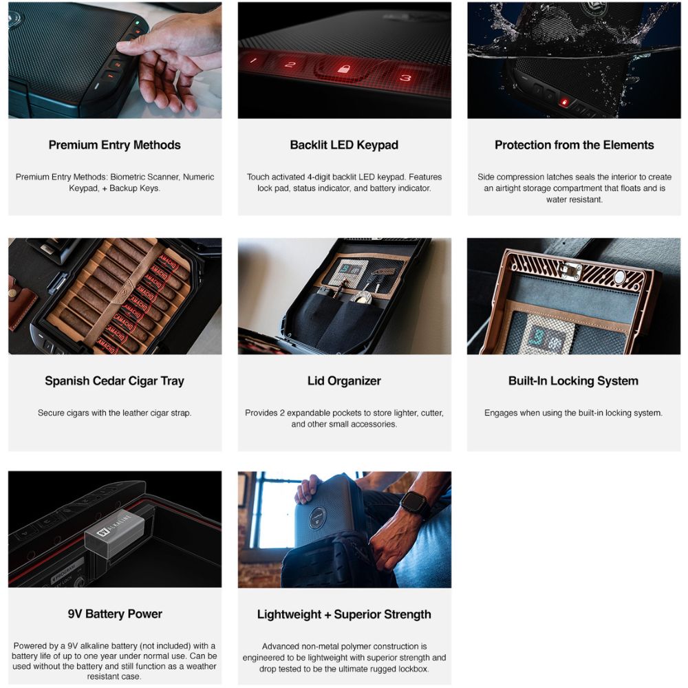 Vaultek Humidor 2.0 Black LH20-BK | All Security Equipment