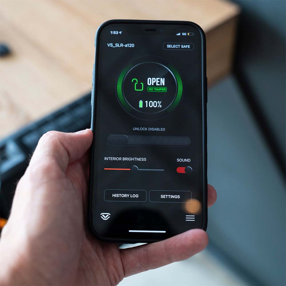 Vaultek SR20i Biometric and Bluetooth 2.0 Slider Safe SR20i-BK