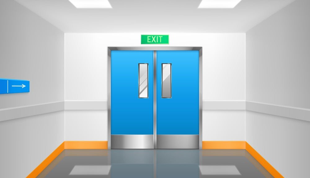 Emergency exit door in hospital