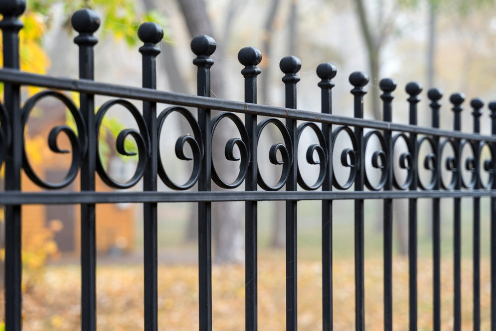 decorative cast iron wrought fence with artistic forging
