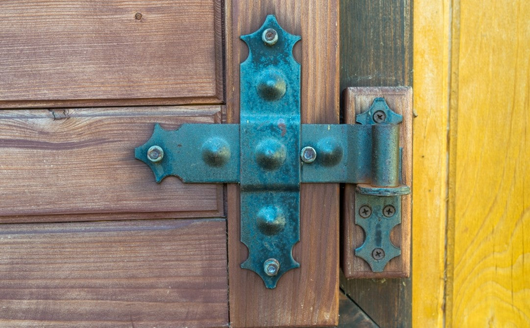 old gate with old hinges