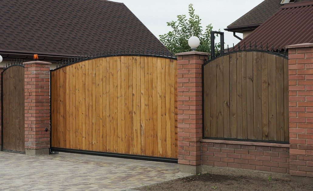 old house with wooden gate