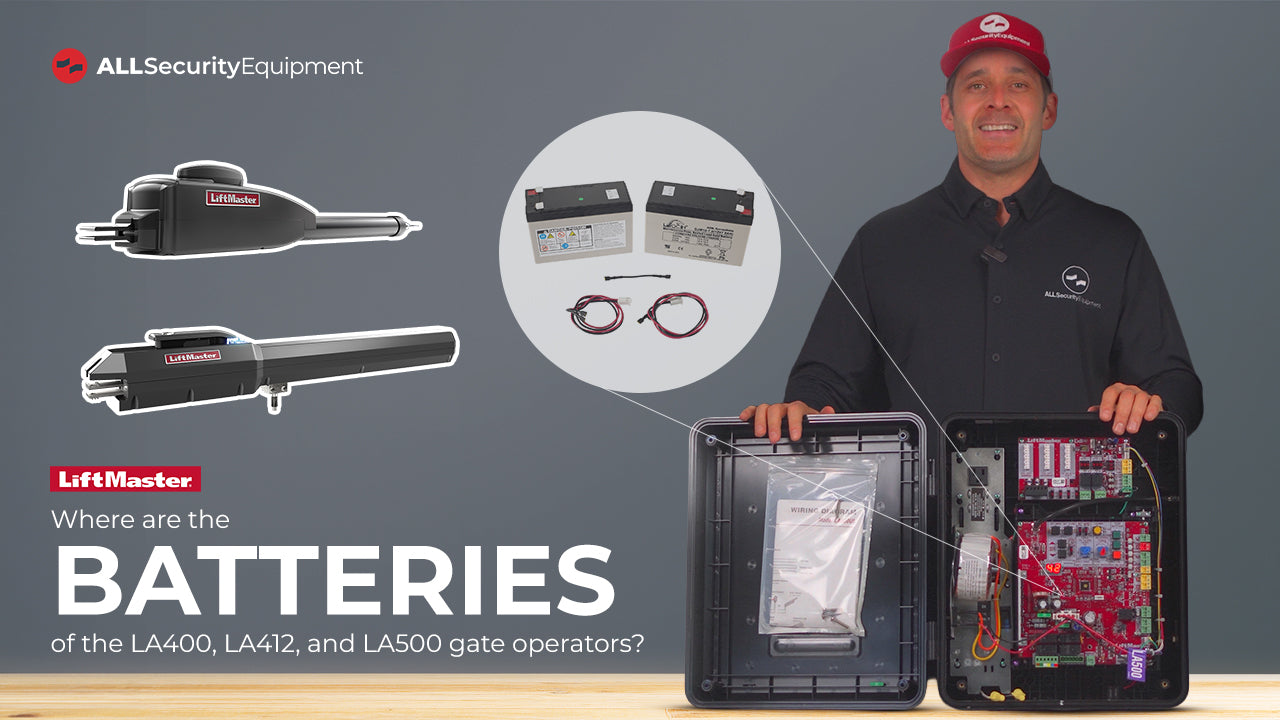 LiftMaster LA400, LA412 & LA500 Battery Location | All Security Equipment