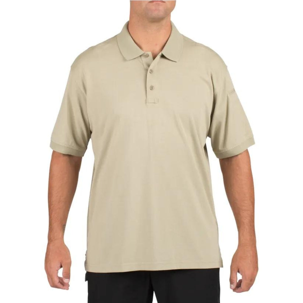 5.11 Tactical Short Sleeve Polo (Silver Tan) | All Security Equipment