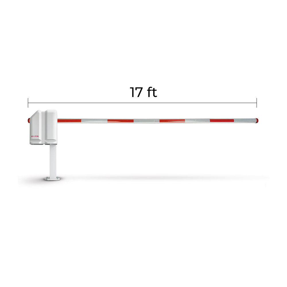 ASE 17' Universal LED Lighted Barrier Arm (3-pieces) w/ Counter Weight FAS-17FTLEDBACW | All Security Equipment