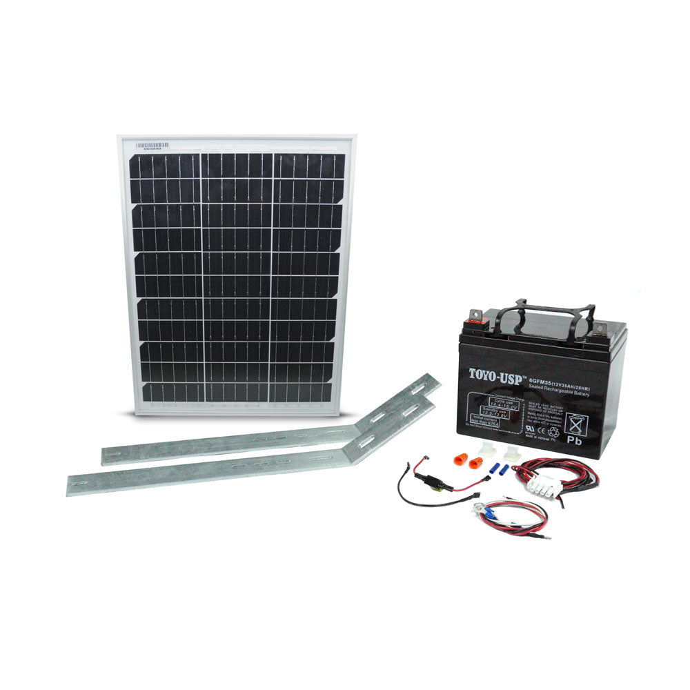 ASE 20W/12V Solar Panel Kit with High Capacity Battery KITLIF20W12VBAT