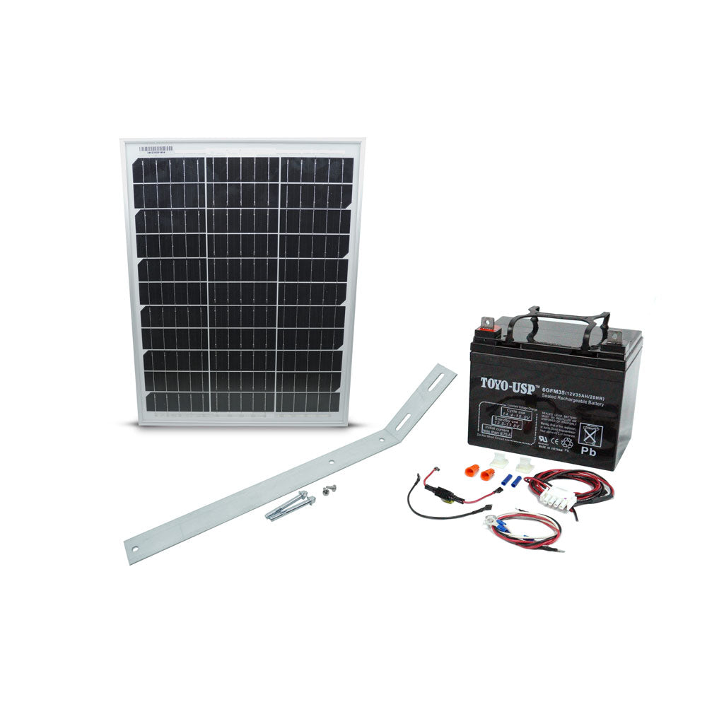 ASE 20W/12V Solar Panel Kit with High Capacity Battery KITLIF20W12VBAT