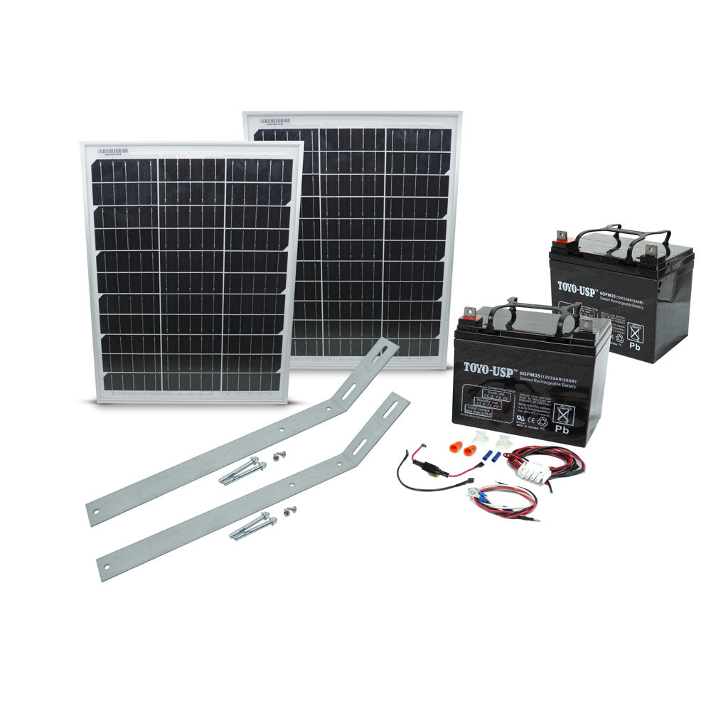 ASE 40W/24V Solar Panel Kit w/ High Capacity Batteries KITLIF40W24VBAT
