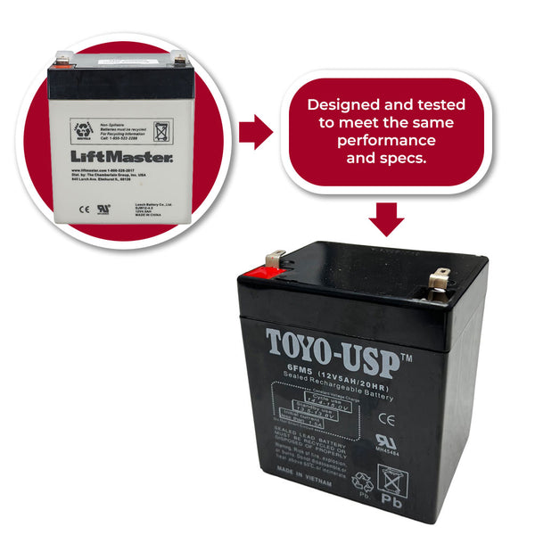 485lm LiftMaster 485LM 12V Battery | All Security Equipment