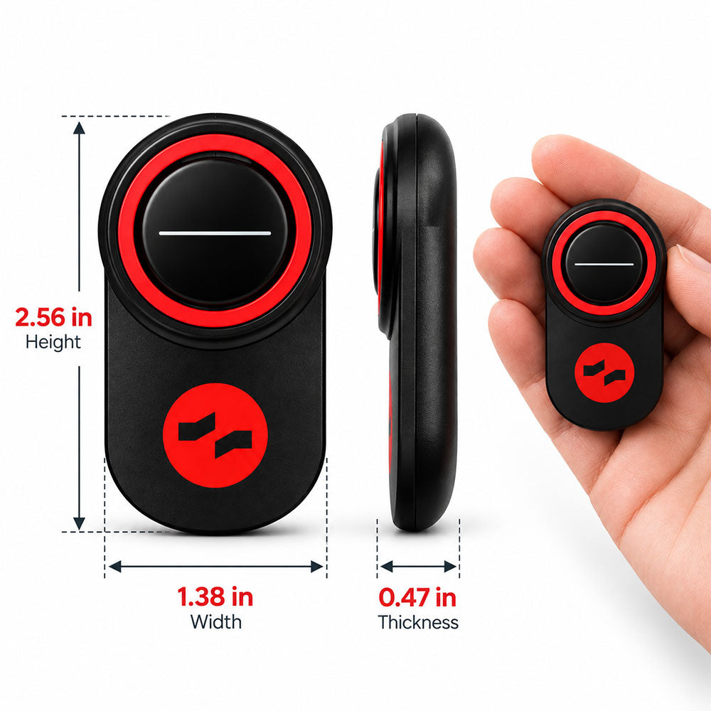 ASE-TX2 2-button remote dimensions
