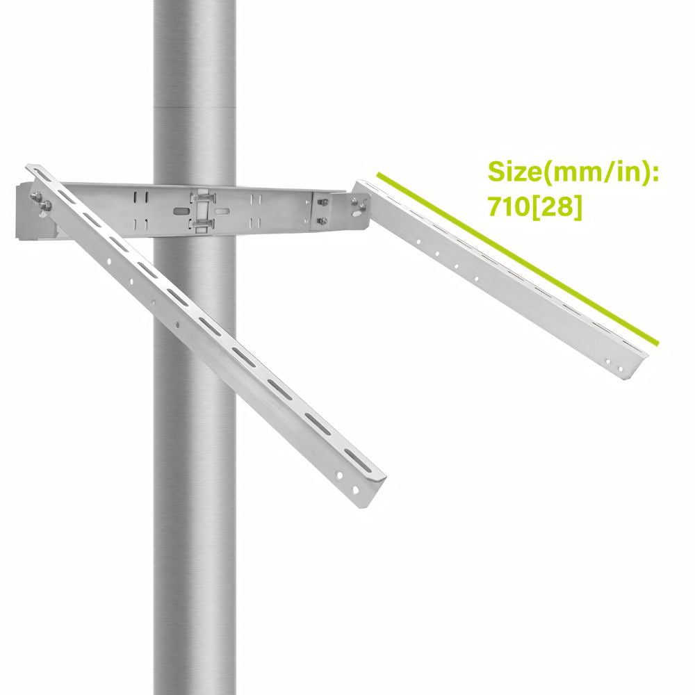 ASE Double Arm Single Pole/Wall Side Mount (80W-120W Panels) | ASE