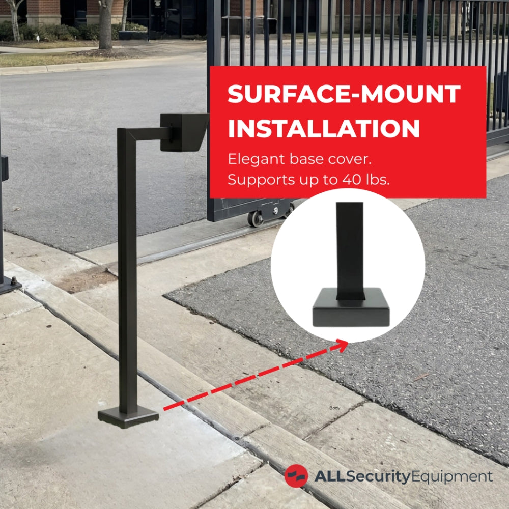 ASE Heavy Duty Aluminum 42" Black Pedestal | PEDESTALFAS42